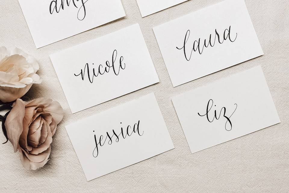 Simple escort cards