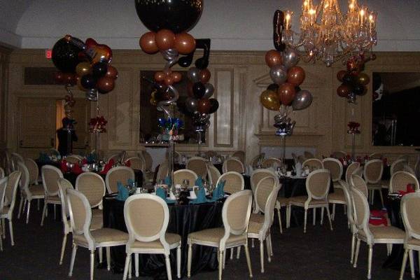 Reception tables and decor