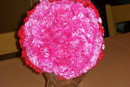 Pink floral centerpiece