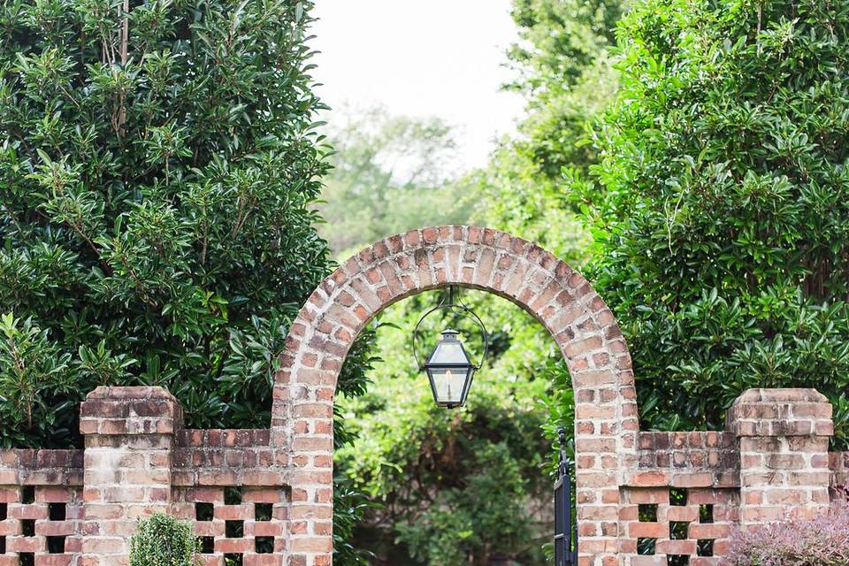 Arch entryway to garden - The Sutherland