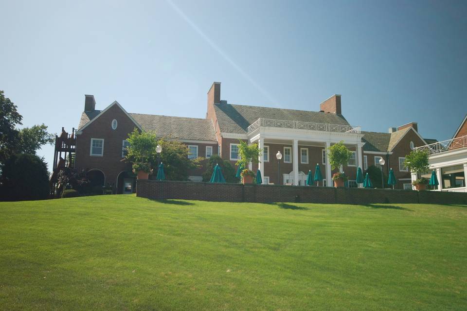 View of the Original Mansion's Front Entrance, and Grande Terrace