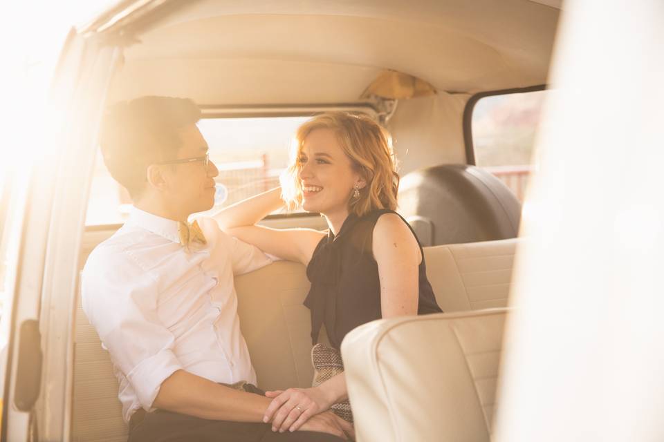 Sunset engagement session