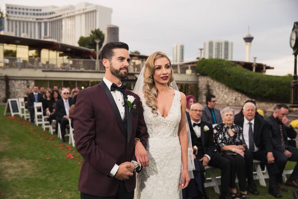 Admiring the dress