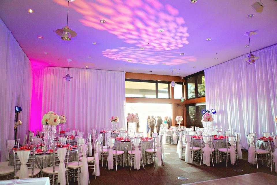 Reception hall lighting