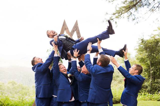 Groom with the groomsmen