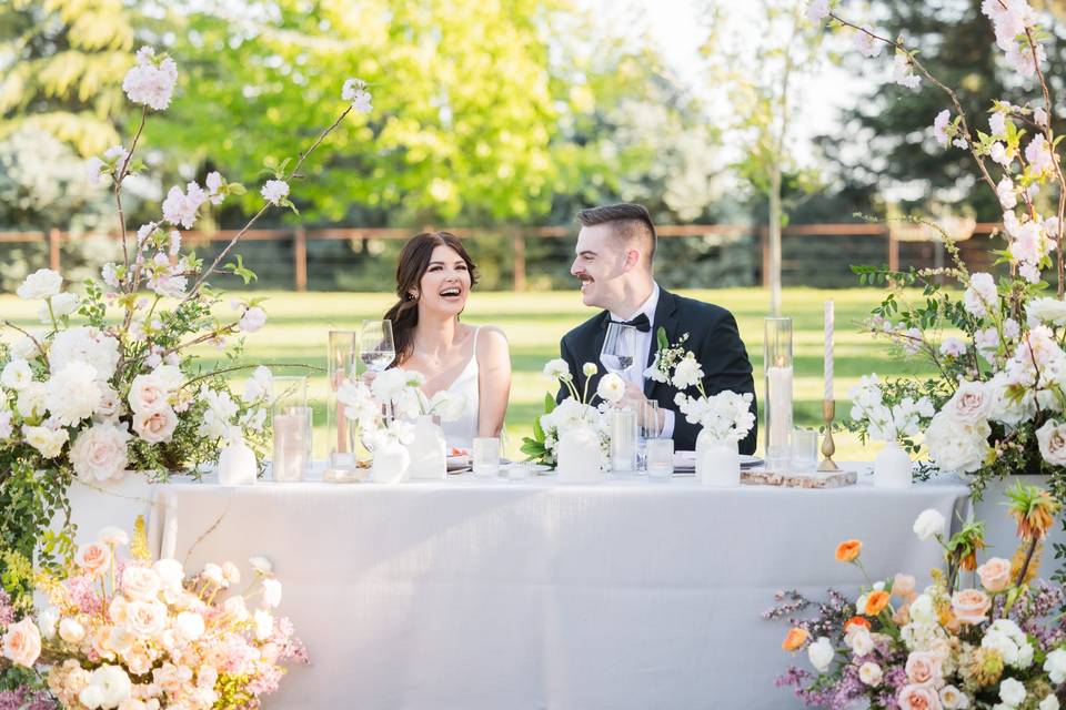 Newlyweds at the reception