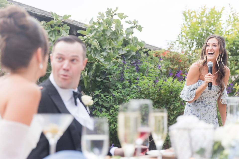 Laughter during toasts