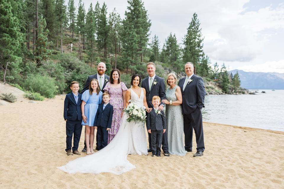 Lakeside family portrait