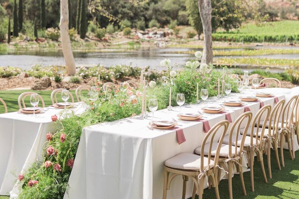 Outdoor reception setting