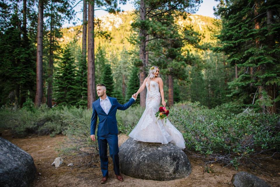 Bride and groom portrait