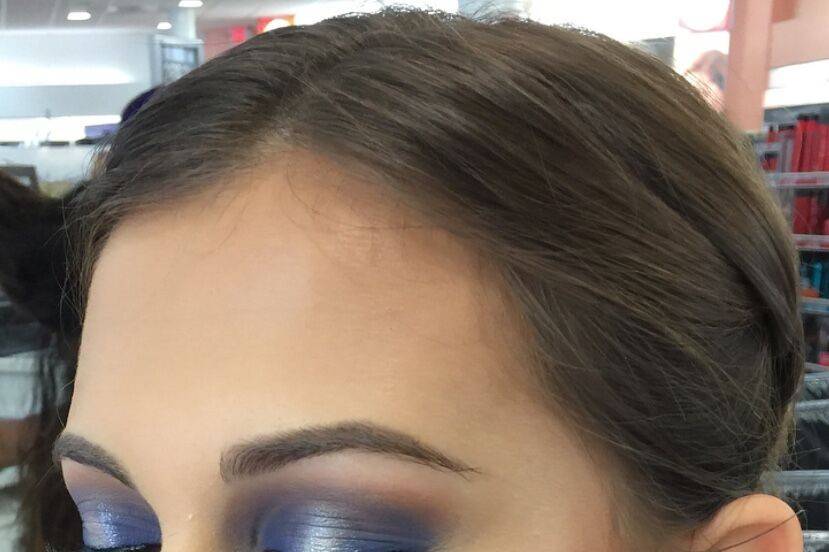 Blue eyeshadow