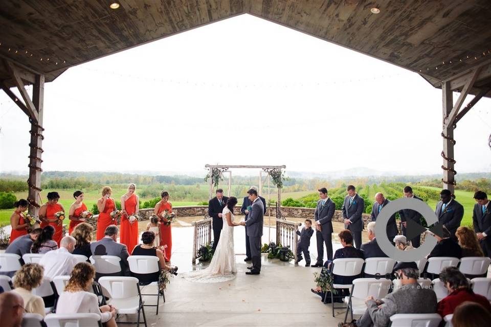 Outdoor wedding ceremony