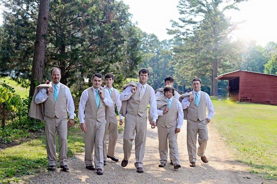 Groom and his groomsmen