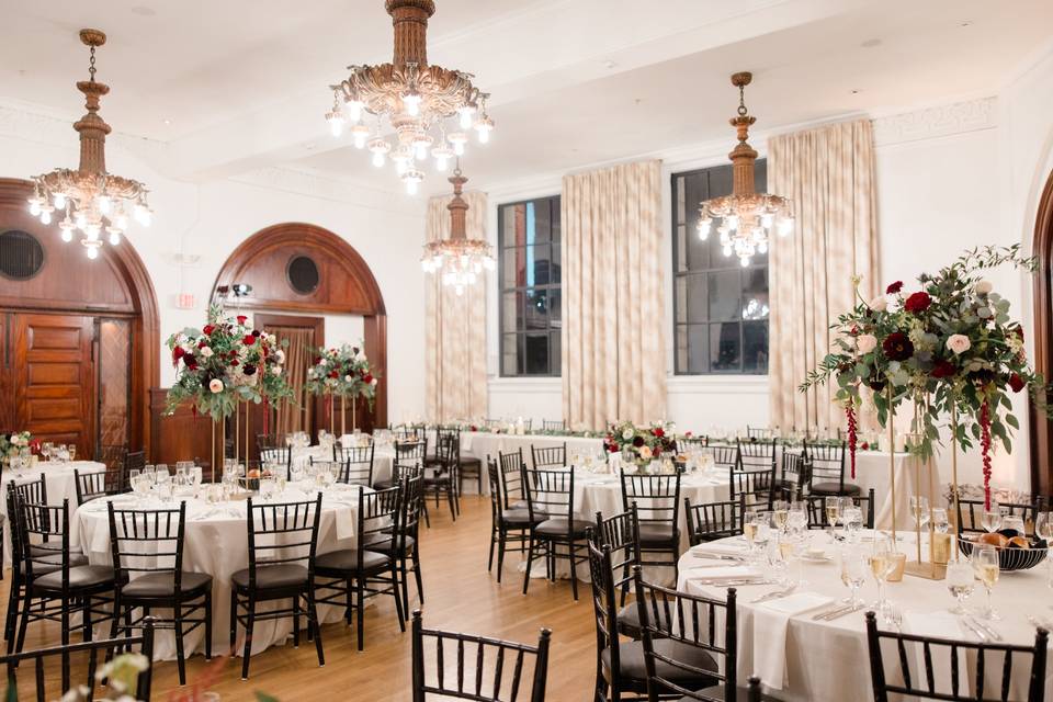 Tower wedding reception parlor