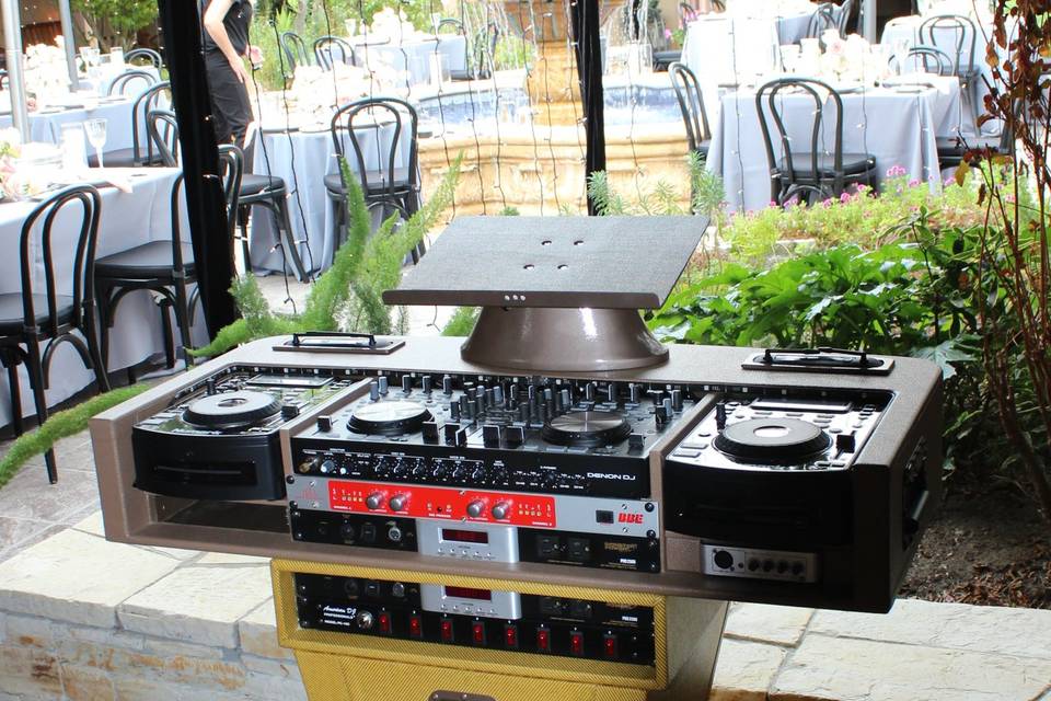 Carmel wedding DJ setup