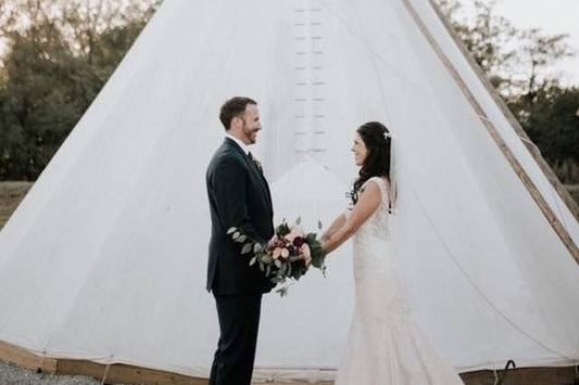 Tipi village wedding