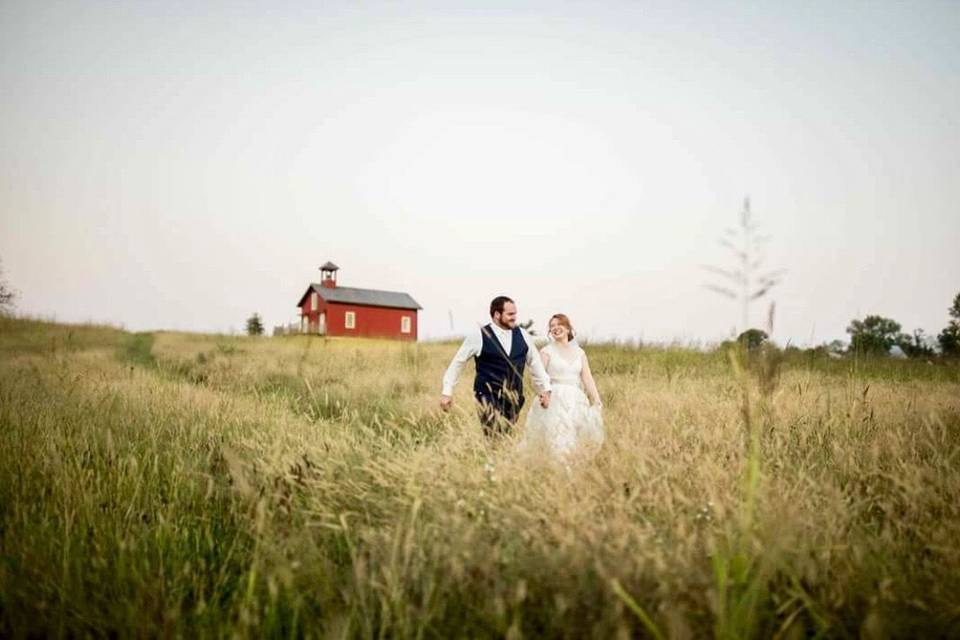 Newlyweds in the field