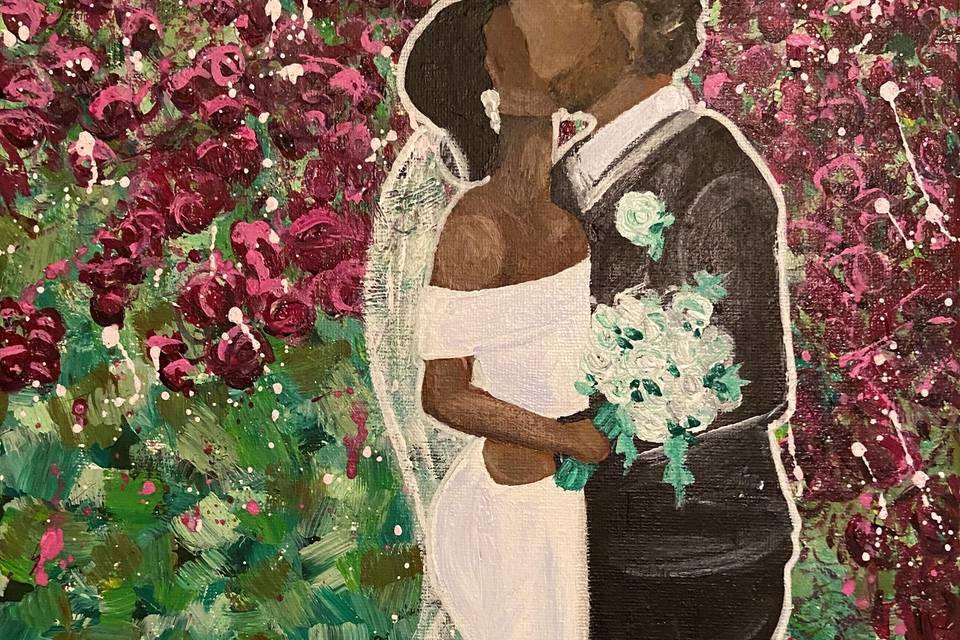 Live wedding painting