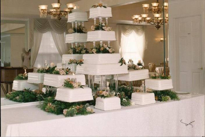 Wedding cakes display