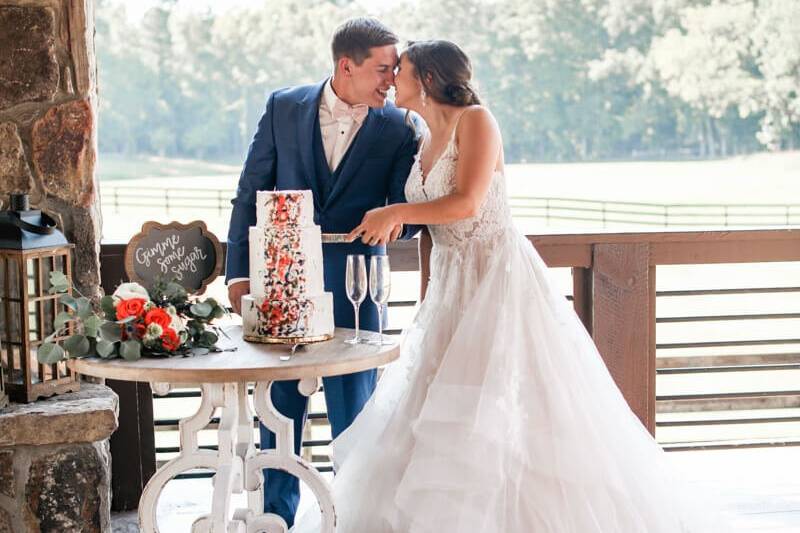 Cutting the cake