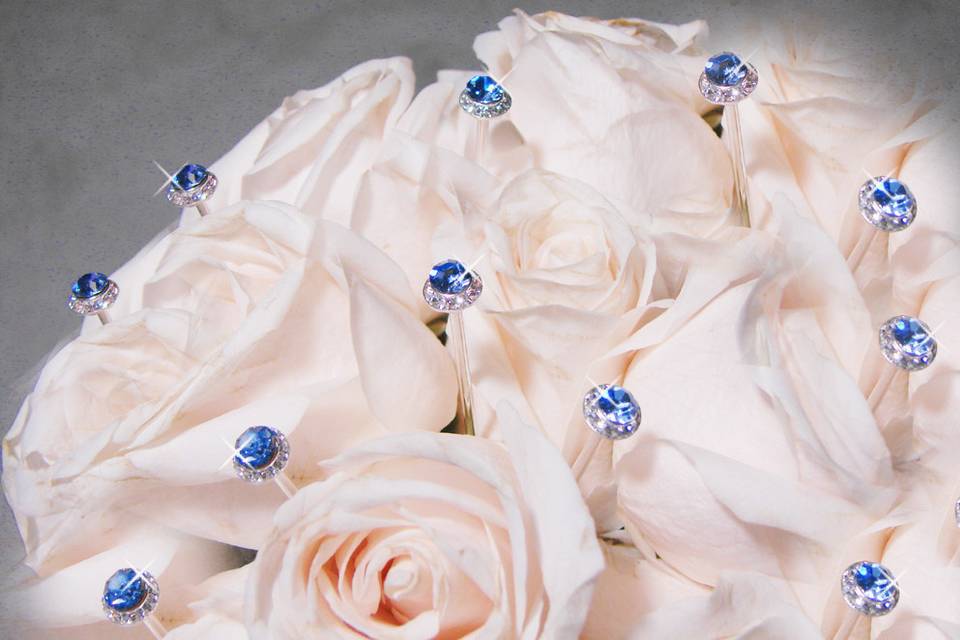 Blue Button Bouquet Jewelry.  We carry a full range of colors and styles.