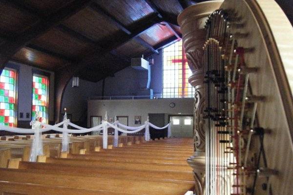 Harp in the church