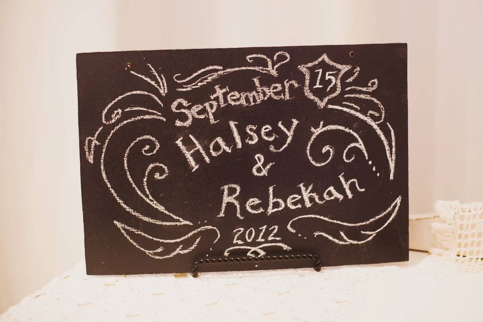 Chalk Board Sign Wedding