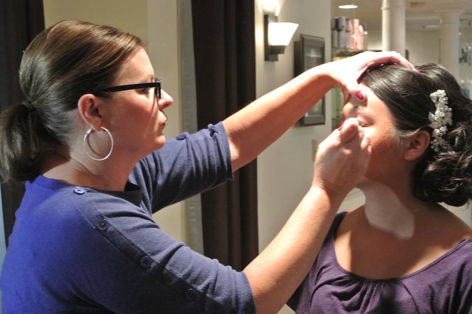 Bridal Makeup Application at Elle Salon LTD.