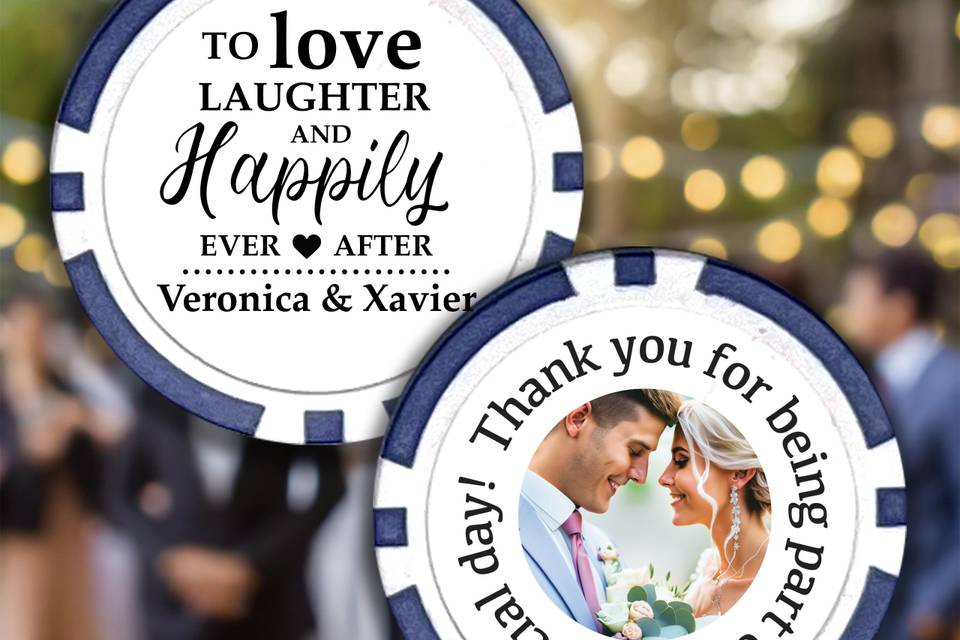 Personalized Poker chip Favors