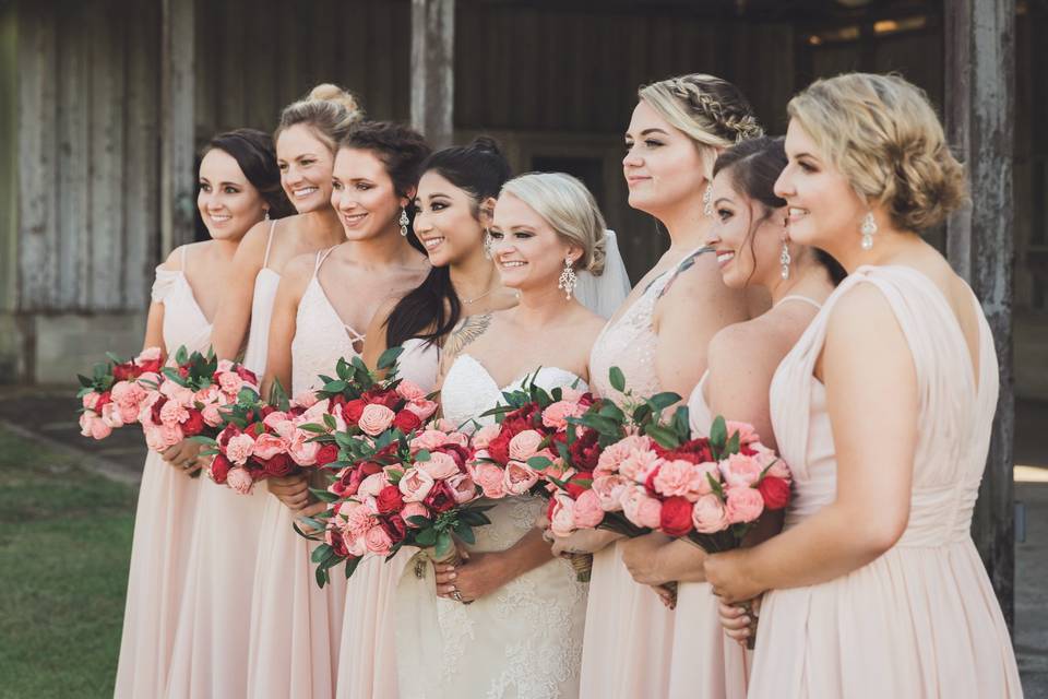 Andrea & her bridemaids