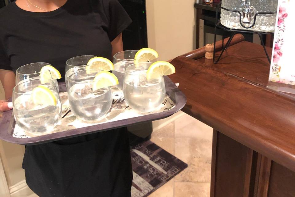 Complimentary infused water