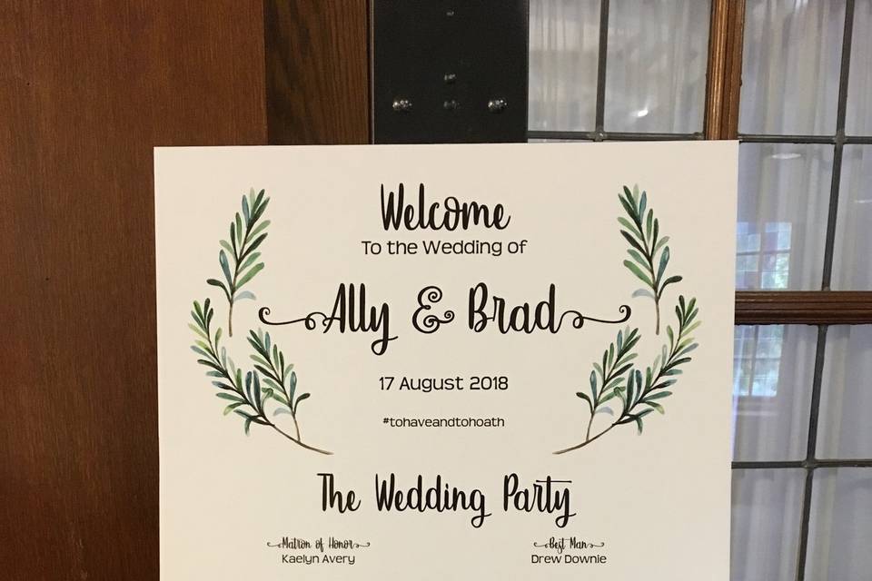 Ally and brad ceremony