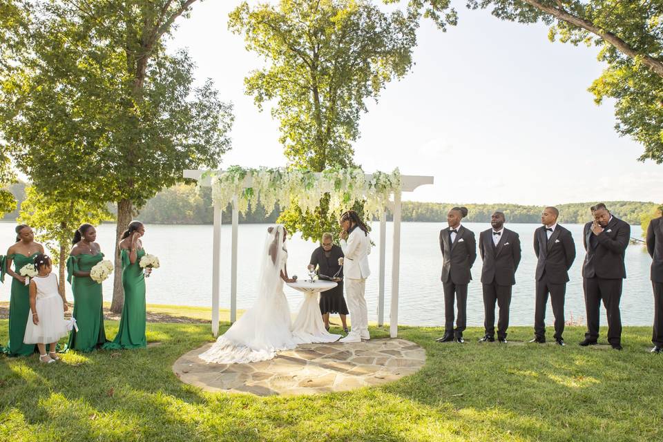 Lakeside wedding