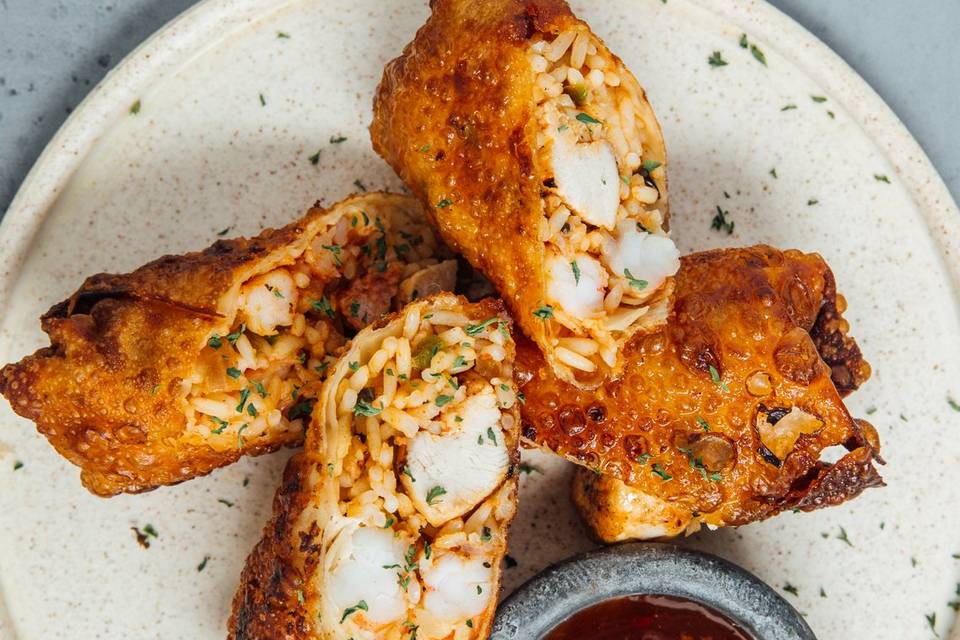 Jambalaya Egg Rolls