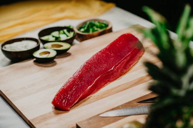 Fresh, never-frozen, ahi tuna