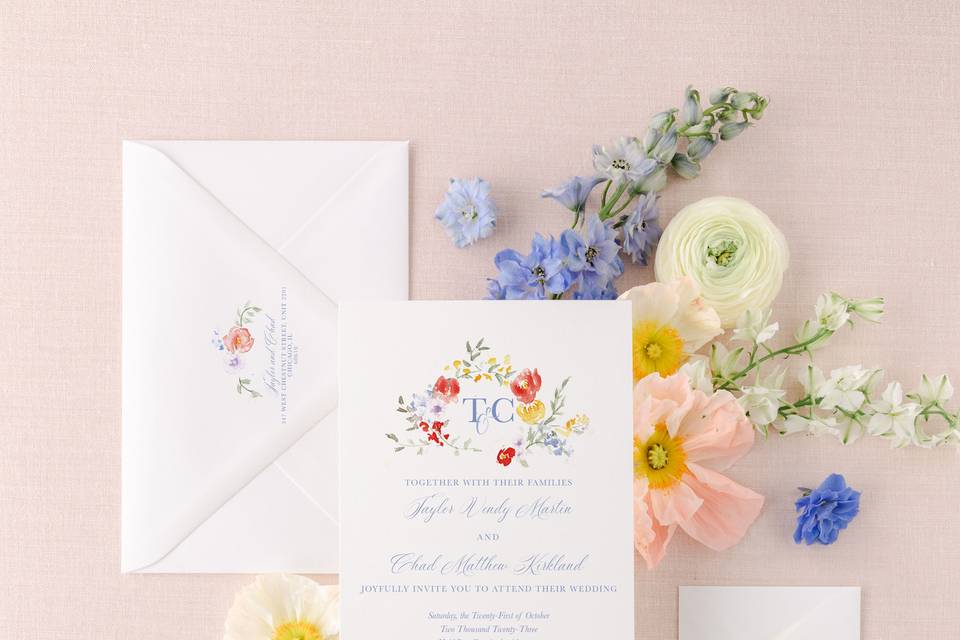 Custom Watercolor Invitations