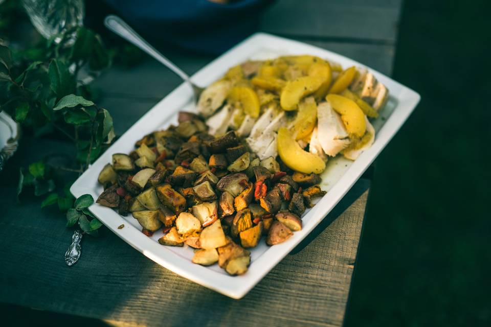 A platter of healthy food