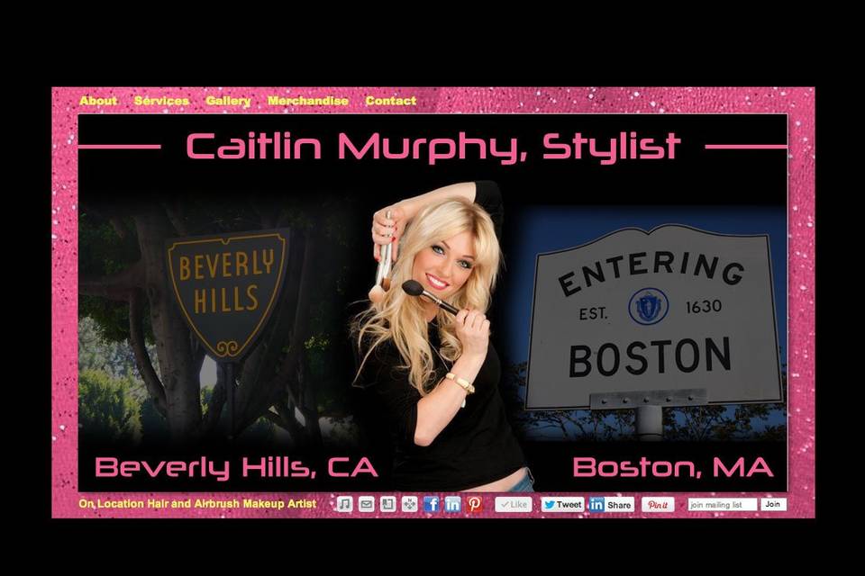 CaitlinMurphyStylist.com Main Page. Traveling between Beverly Hills, Boston, and New York City.