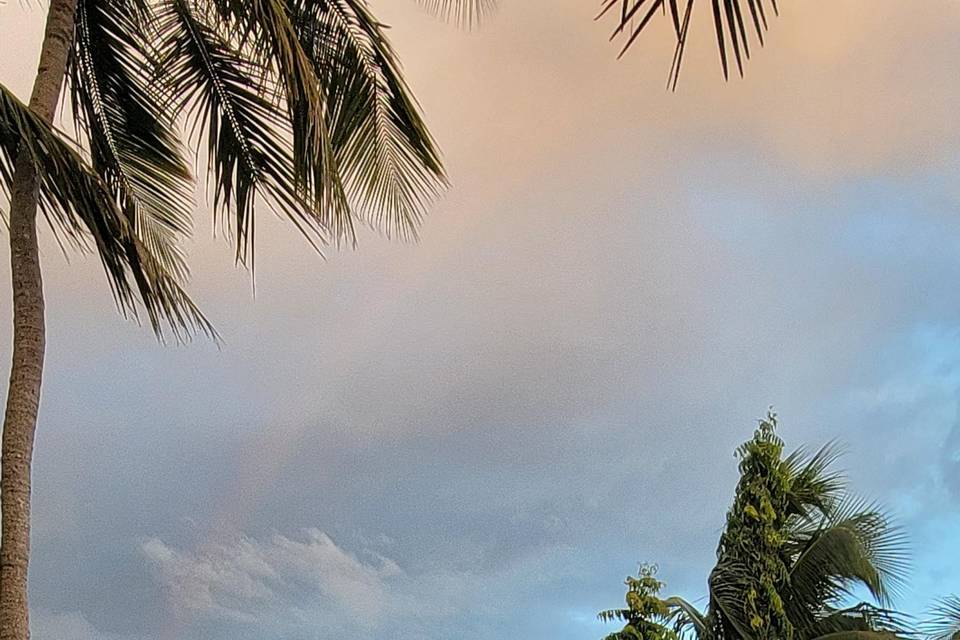 Rainbow over the deck