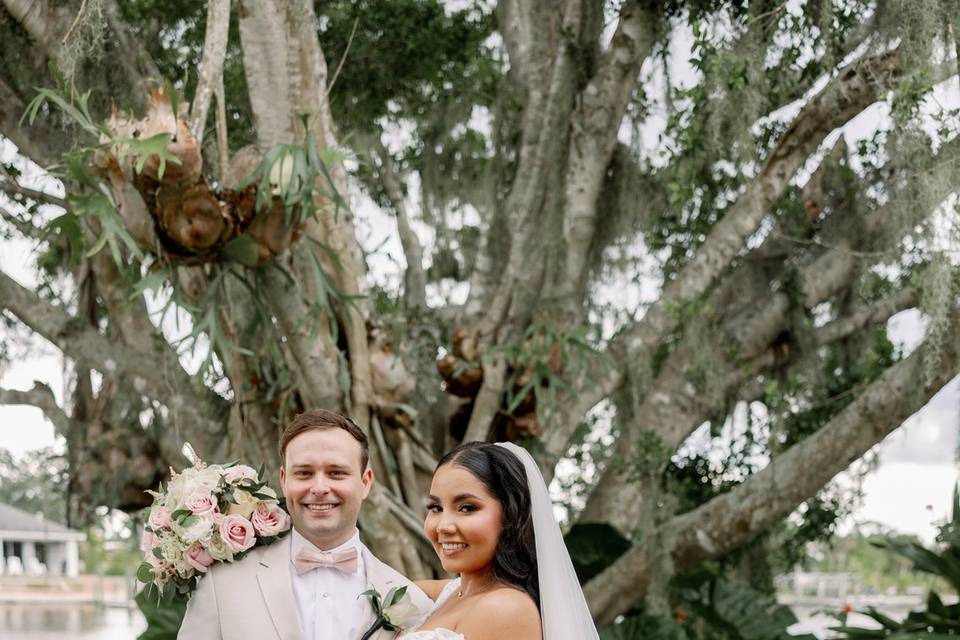 Couple by Ficus Tree
