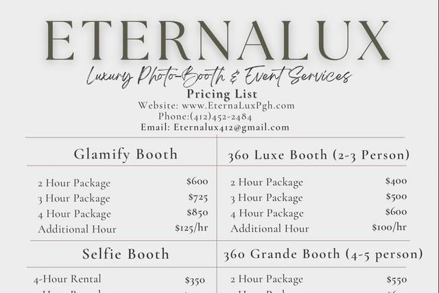 New Pricing List