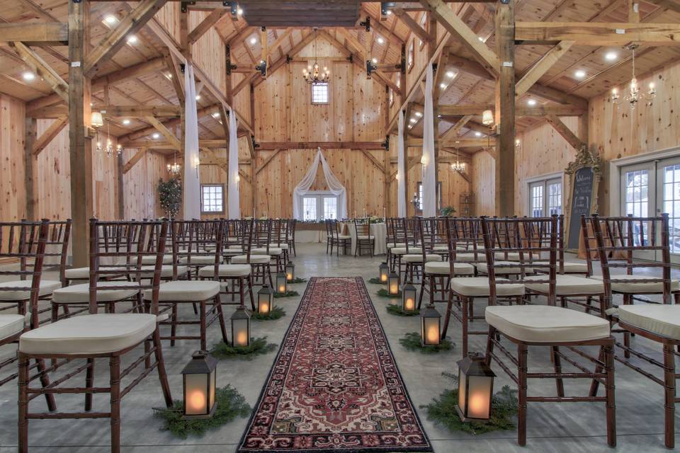 Ceremony in the barn