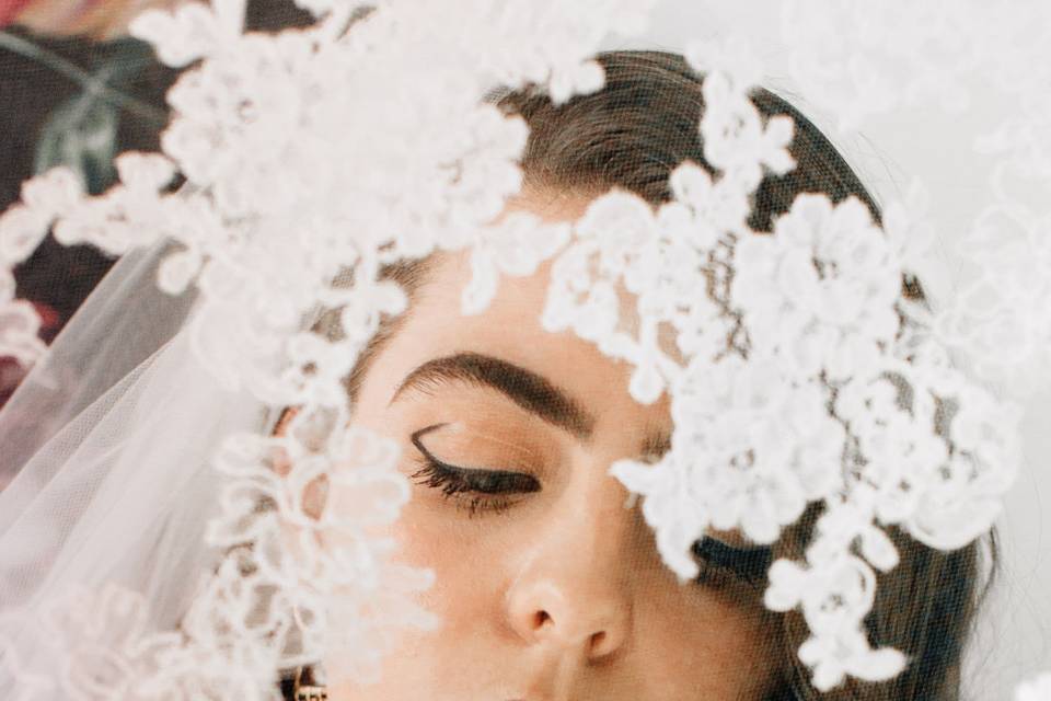 Bride in veil