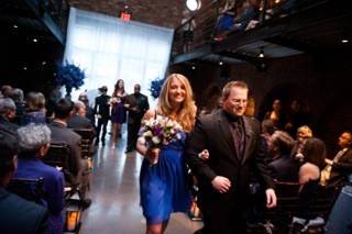 Guest walking down the aisle