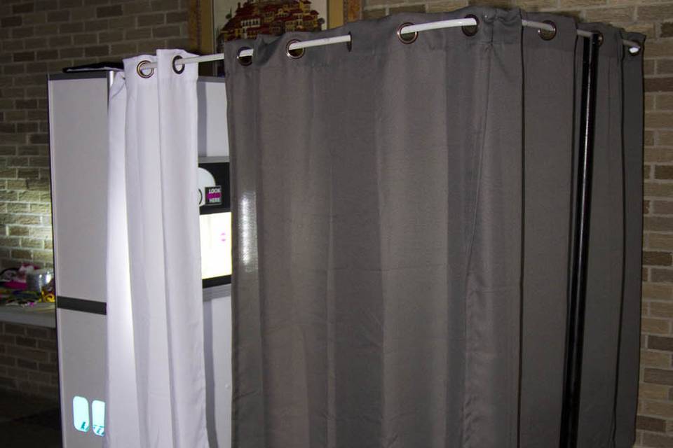 A booth for 2-6 people comfortably - drape colors to match the events too!