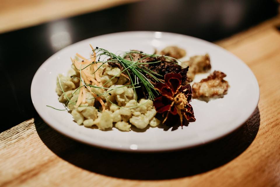 Local short ribs, fried oyster