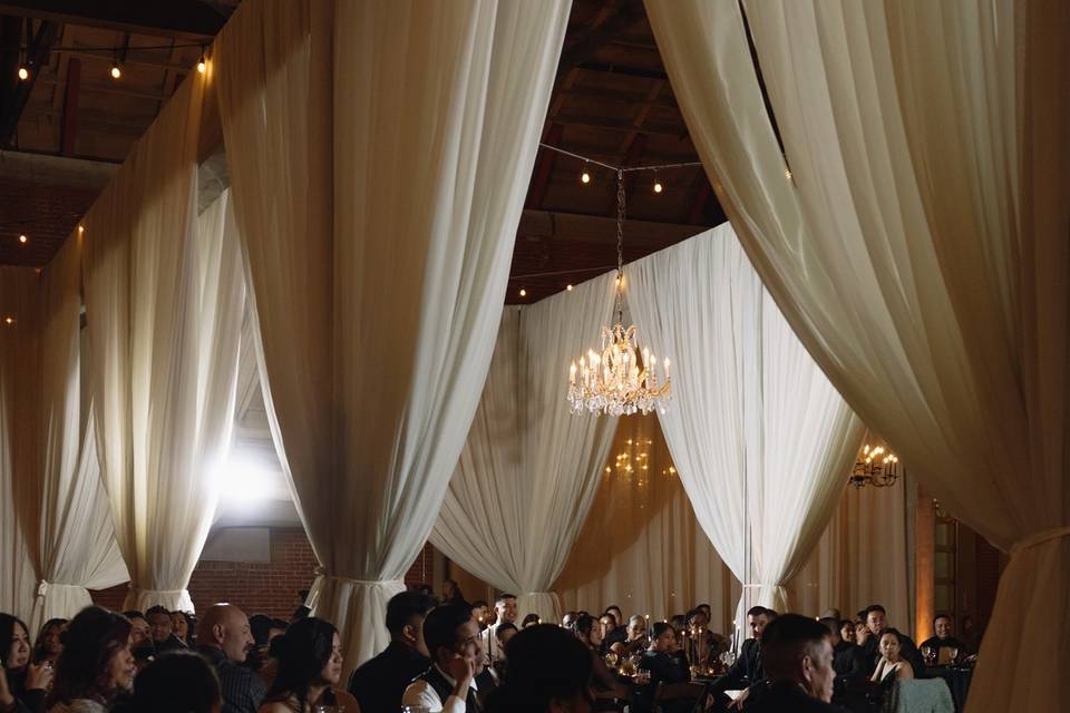 Draped Ballroom Wedding