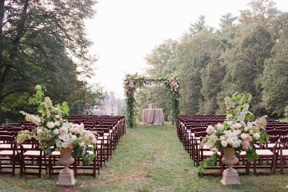 Wedding ceremony setting