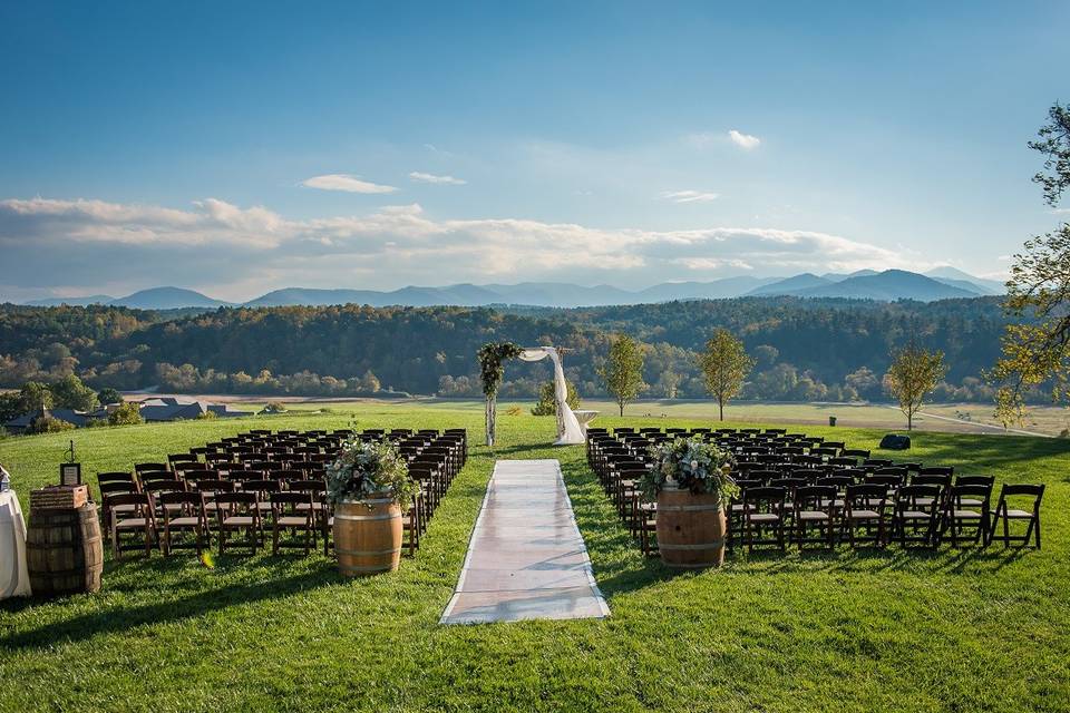 Wedding ceremony setting