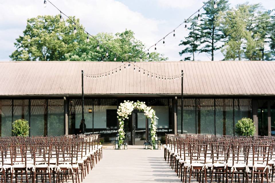 Wedding ceremony setting